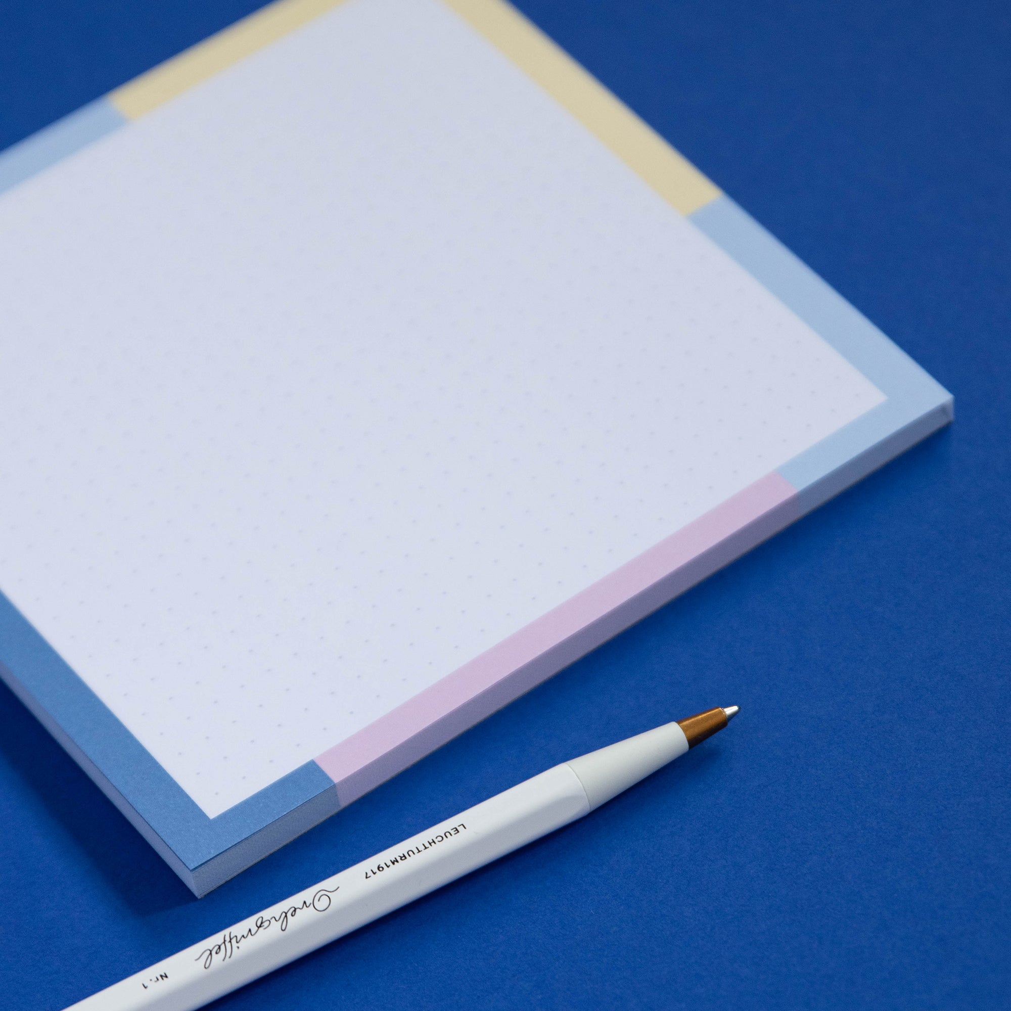 Notizblock blau Quadrat