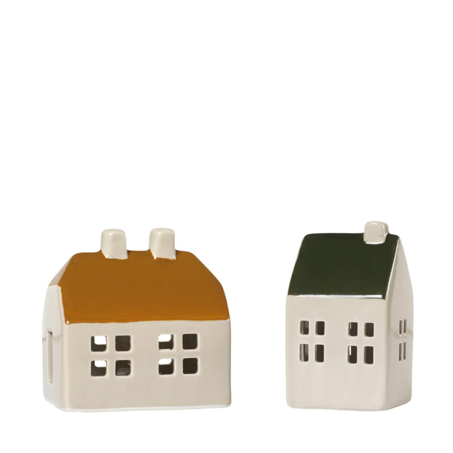 Bo Ornaments Häuschen-Set (2-teilig) – Häuser aus Keramik