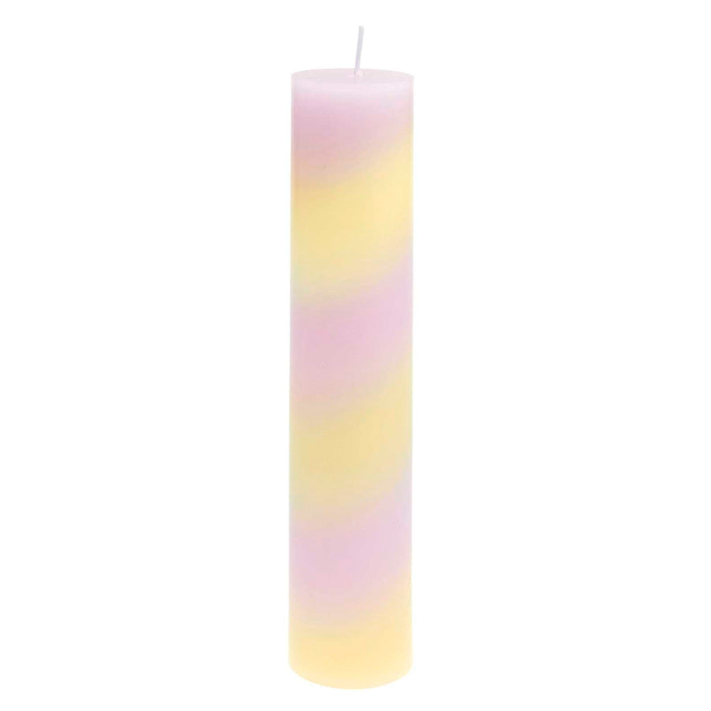 Stumpenkerze Stripes – bunte gestreifte Kerze