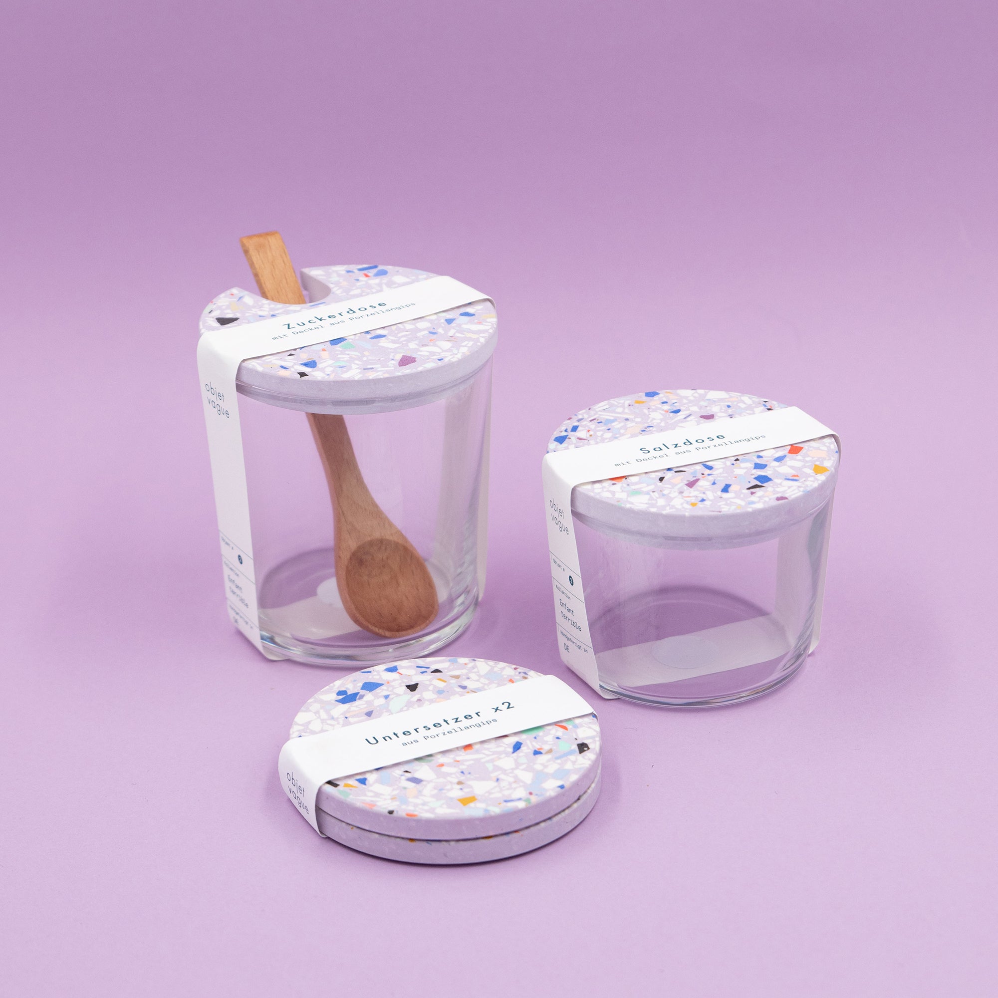 Salzdose Terrazzo flieder