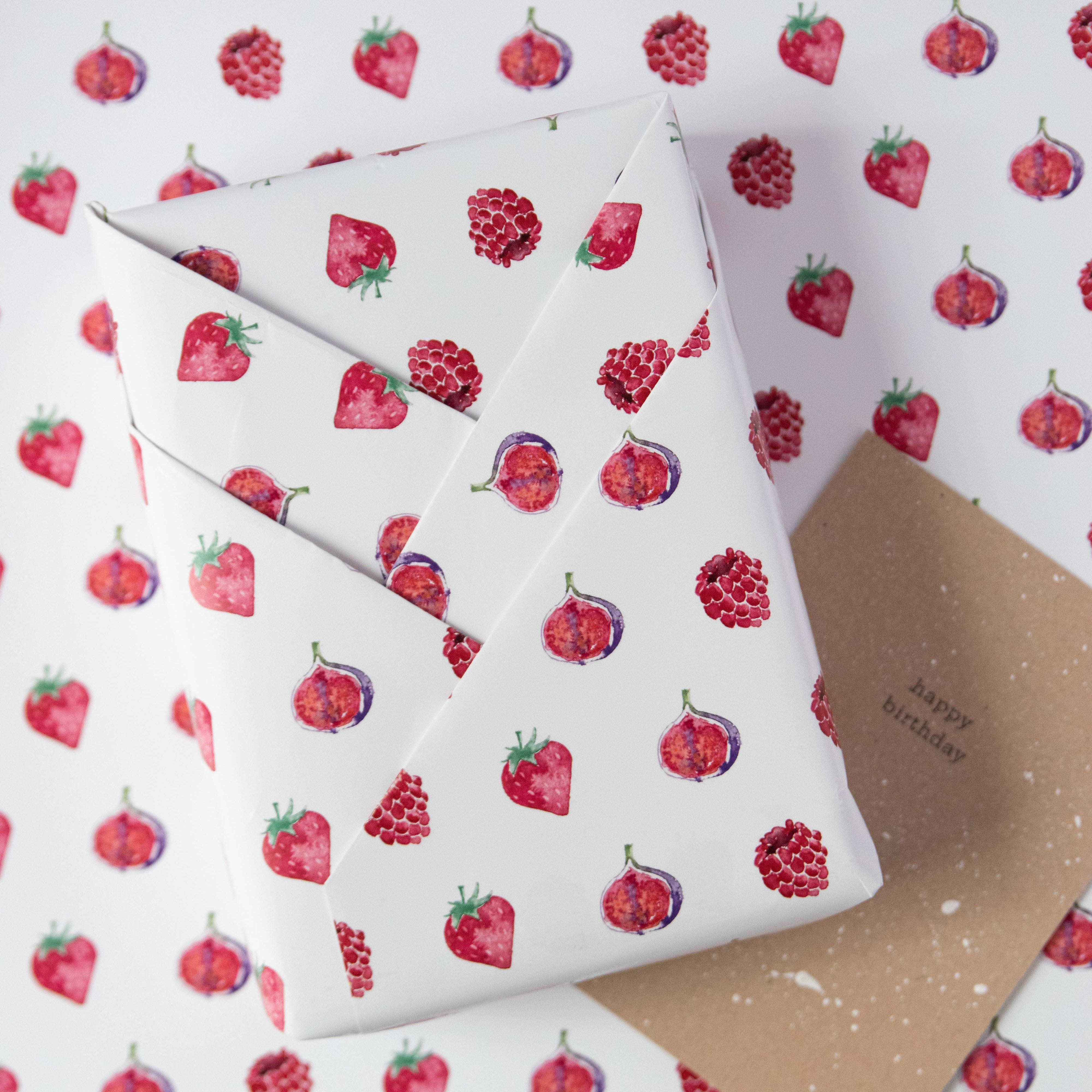 Geschenkpapier Erdbeere