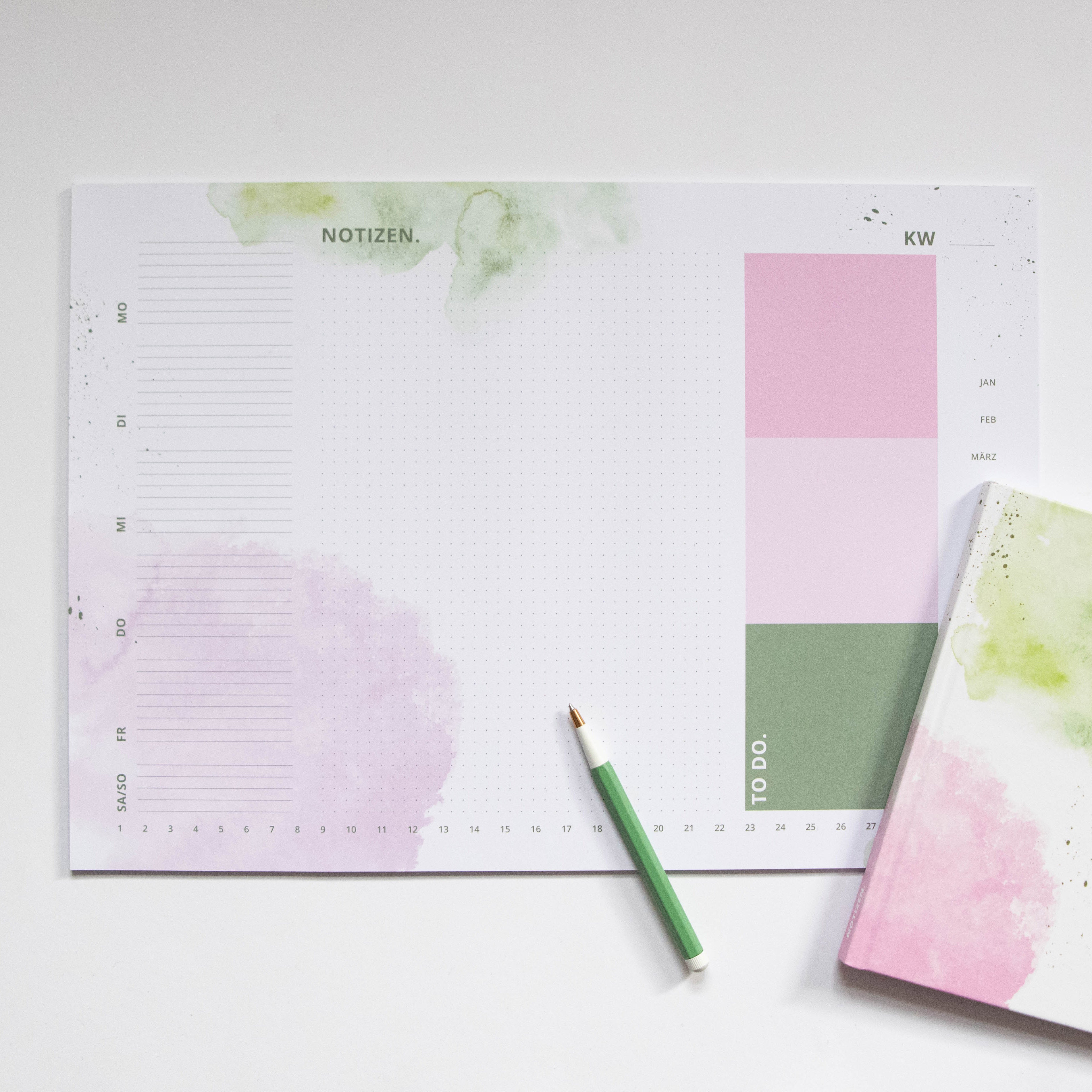 Schreibtischunterlage Aquarell DINA3