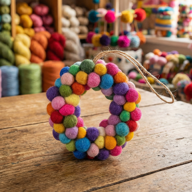 Filzanhänger Mini-Filzkranz