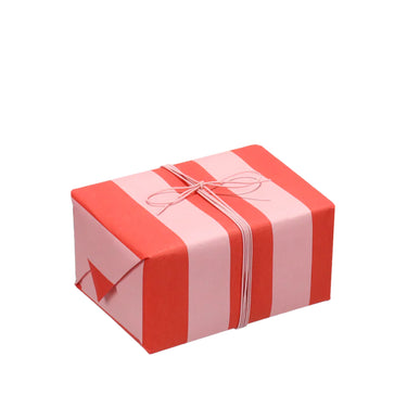 Geschenkpapier Strips, rot-rosa