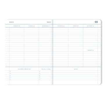 Terminplaner 2025/2026, 18 Monate, Flieder