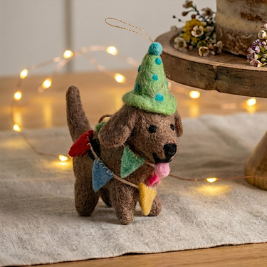 Filzanhänger Party-Hund