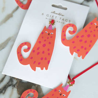 Geschenkanhänger Party Cat
