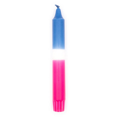 Dip-Dye Kerze, blau-pink