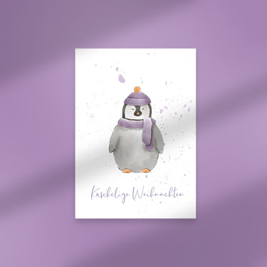 Postkarte XMAS Paula Pinguin